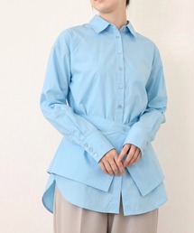 ブロードラップスカート付きシャツ