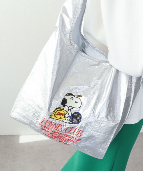 Three Four Time(スリーフォータイム)の「【PEANUTS】ストラップツキショッパーBAG(トートバッグ・レディース・ブラック/ベージュ/シルバー・FREE)」の13枚目の写真