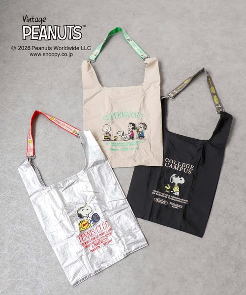 Three Four Time(スリーフォータイム)の「【PEANUTS】ストラップツキショッパーBAG(トートバッグ・レディース・ブラック/ベージュ/シルバー・FREE)」の16枚目の写真