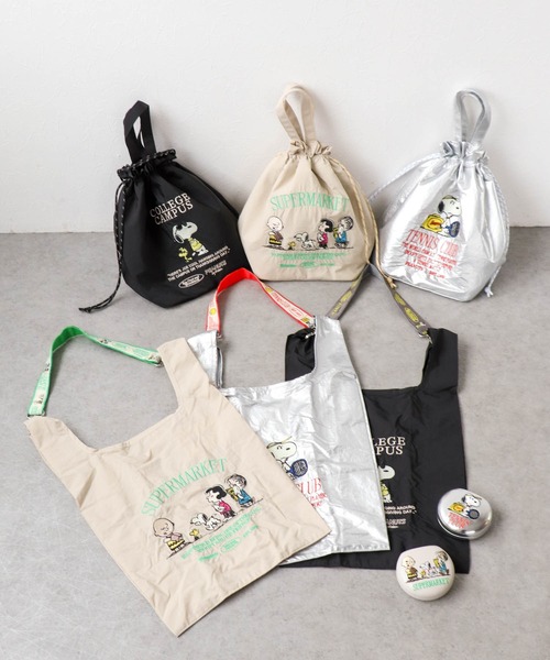 Three Four Time(スリーフォータイム)の「【PEANUTS】ストラップツキショッパーBAG(トートバッグ・レディース・ブラック/ベージュ/シルバー・FREE)」の17枚目の写真