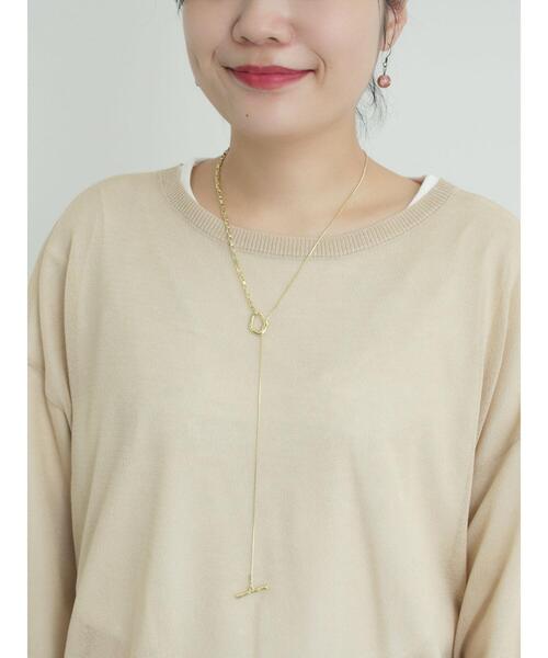 Samansa Mos2（サマンサ モスモス）の「ミックスチェーンネックレス（ネックレス・レディース・シルバー/ゴールド・F）」の3枚目の写真