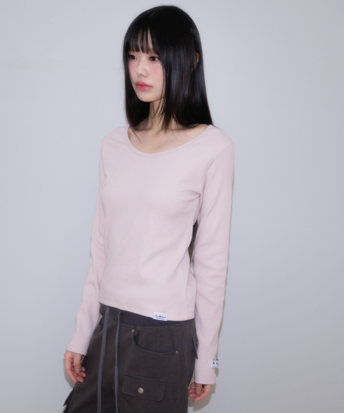 ROSEFRANTZ（ロゼフランツ）の「Essential Rose Label Long Sleeve [Pale Pink]（Tシャツ/カットソー・レディース・ライトピンク・SMALL/MEDIUM）」の3枚目の写真