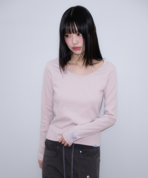 ROSEFRANTZ（ロゼフランツ）の「Essential Rose Label Long Sleeve [Pale Pink]（Tシャツ/カットソー・レディース・ライトピンク・SMALL/MEDIUM）」の5枚目の写真