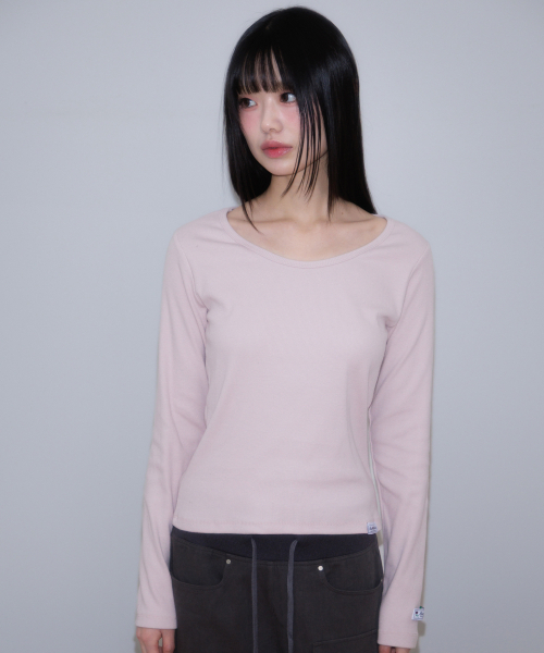 ROSEFRANTZ（ロゼフランツ）の「Essential Rose Label Long Sleeve [Pale Pink]（Tシャツ/カットソー・レディース・ライトピンク・SMALL/MEDIUM）」の6枚目の写真