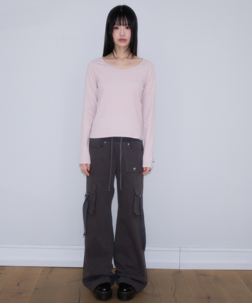ROSEFRANTZ（ロゼフランツ）の「Essential Rose Label Long Sleeve [Pale Pink]（Tシャツ/カットソー・レディース・ライトピンク・SMALL/MEDIUM）」の7枚目の写真