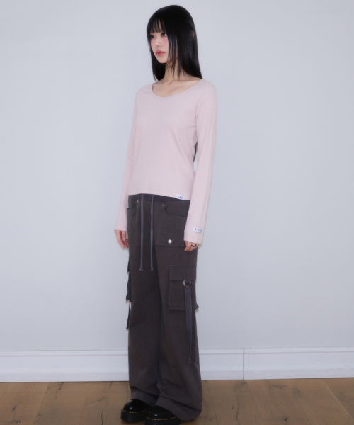 ROSEFRANTZ（ロゼフランツ）の「Essential Rose Label Long Sleeve [Pale Pink]（Tシャツ/カットソー・レディース・ライトピンク・SMALL/MEDIUM）」の8枚目の写真