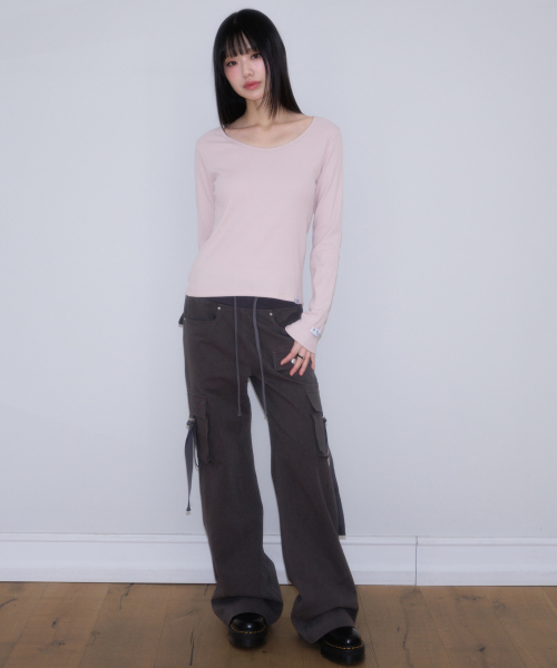 ROSEFRANTZ（ロゼフランツ）の「Essential Rose Label Long Sleeve [Pale Pink]（Tシャツ/カットソー・レディース・ライトピンク・SMALL/MEDIUM）」の9枚目の写真