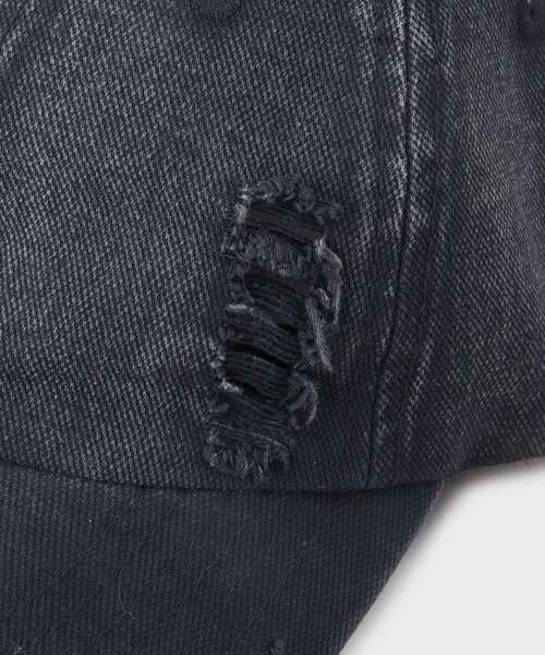 tk.TAKEO KIKUCHI(ティーケータケオキクチ)の「ダメージキャップ(キャップ・メンズ・ブラック/ダークグレー・00)」の4枚目の写真