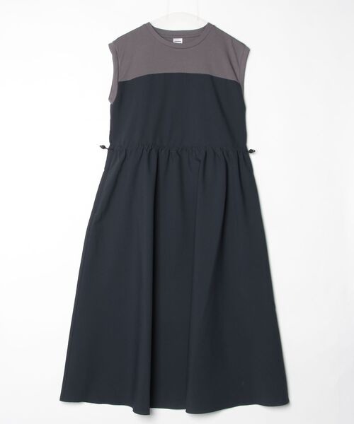 CONVERSE（コンバース）の「コンバース  SEERSUCKER DOCKING ONEPIECE L シアサッカーワンピース（ワンピース・レディース・ブルー/ネイビー/チャコール・M/L）」の3枚目の写真