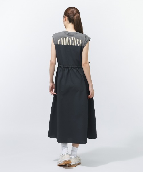 CONVERSE（コンバース）の「コンバース  SEERSUCKER DOCKING ONEPIECE L シアサッカーワンピース（ワンピース・レディース・ブルー/ネイビー/チャコール・M/L）」の8枚目の写真
