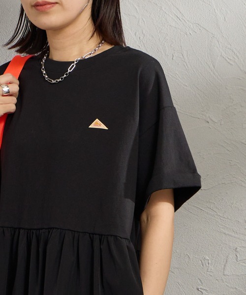 KELTY（ケルティ）の「[KELTY/ケルティ] 別注 異素材切替 ウエストギャザー ワンピース（ワンピース・レディース・ベージュ/ブラック/チャコールグレー・F）」の5枚目の写真