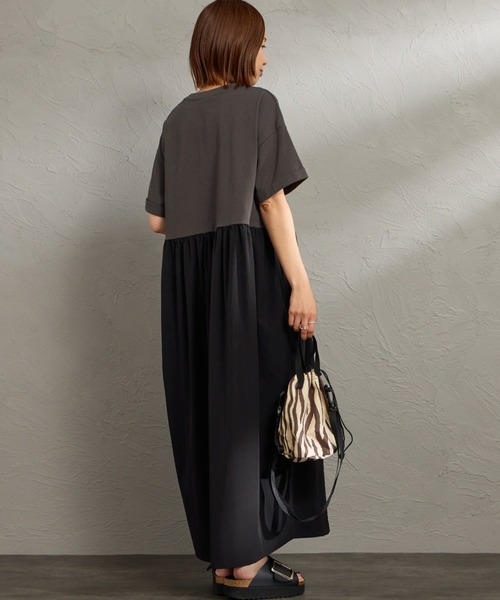 KELTY（ケルティ）の「[KELTY/ケルティ] 別注 異素材切替 ウエストギャザー ワンピース（ワンピース・レディース・ベージュ/ブラック/チャコールグレー・F）」の13枚目の写真