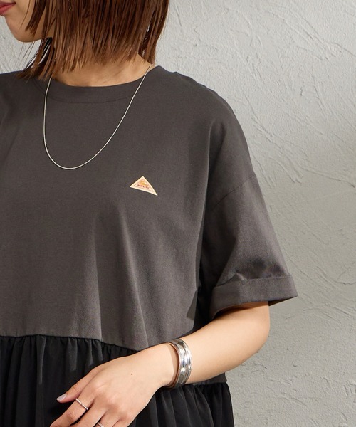 KELTY（ケルティ）の「[KELTY/ケルティ] 別注 異素材切替 ウエストギャザー ワンピース（ワンピース・レディース・ベージュ/ブラック/チャコールグレー・F）」の14枚目の写真