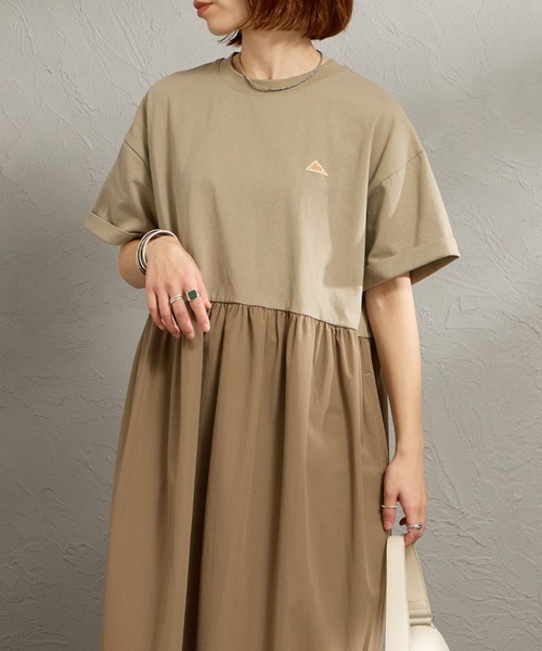 KELTY（ケルティ）の「[KELTY/ケルティ] 別注 異素材切替 ウエストギャザー ワンピース（ワンピース・レディース・ベージュ/ブラック/チャコールグレー・F）」の16枚目の写真