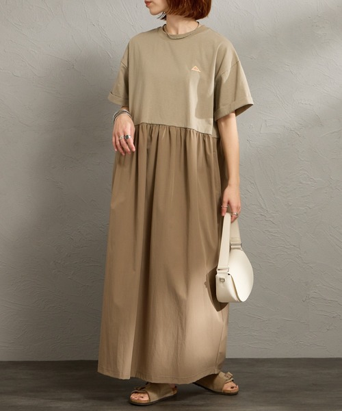 KELTY（ケルティ）の「[KELTY/ケルティ] 別注 異素材切替 ウエストギャザー ワンピース（ワンピース・レディース・ベージュ/ブラック/チャコールグレー・F）」の20枚目の写真