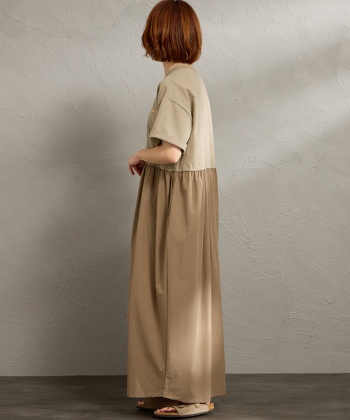 KELTY（ケルティ）の「[KELTY/ケルティ] 別注 異素材切替 ウエストギャザー ワンピース（ワンピース・レディース・ベージュ/ブラック/チャコールグレー・F）」の21枚目の写真