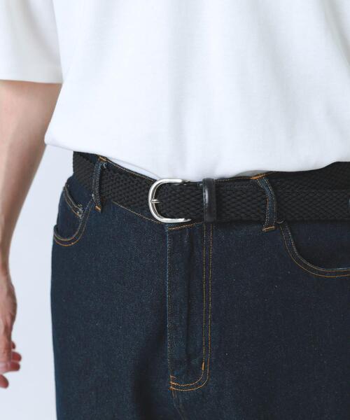 ITEMS URBANRESEARCH(アイテムズ アーバンリサーチ)の「Belt 1176(ベルト・メンズ・ベージュ/ブラック・-)」の1枚目の写真