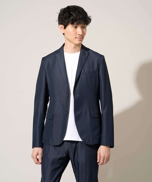 a.v.v（アーヴェヴェ）の「【SET UP対応 / 接触冷感 / イージーケア】デニムライクストレッチスマートジャケット（その他アウター・メンズ・チャコールグレー/ネイビー・46/50/48/52）」の10枚目の写真