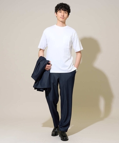 a.v.v（アーヴェヴェ）の「【SET UP対応 / 接触冷感 / イージーケア】デニムライクストレッチスマートジャケット（その他アウター・メンズ・チャコールグレー/ネイビー・46/50/48/52）」の12枚目の写真