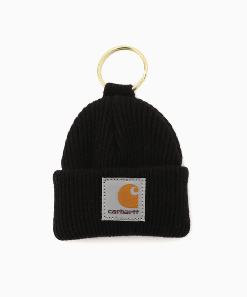 Carhartt WIP(カーハートダブリューアイピー)の「CARHARTT WIP / カーハート ダブリューアイピー MINI WATCH HAT KEYCHAIN(キーホルダー・メンズ・ブラック/チョコ・FREE)」の1枚目の写真