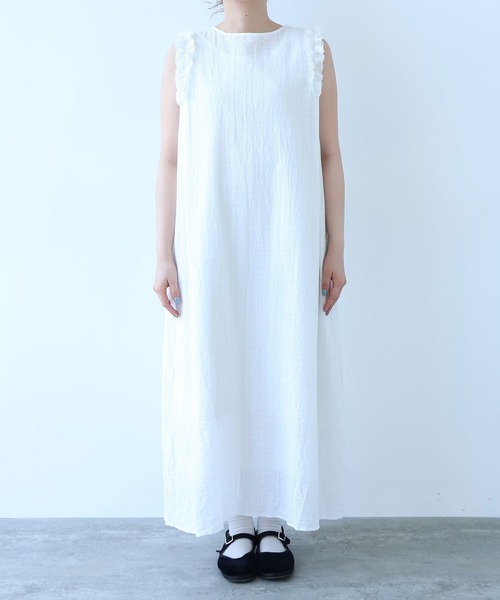 bulle de savon(ビュルデサボン)の「△レノクロス frill ワンピース(ワンピース・レディース・ホワイト/ブラック・FREE)」の20枚目の写真