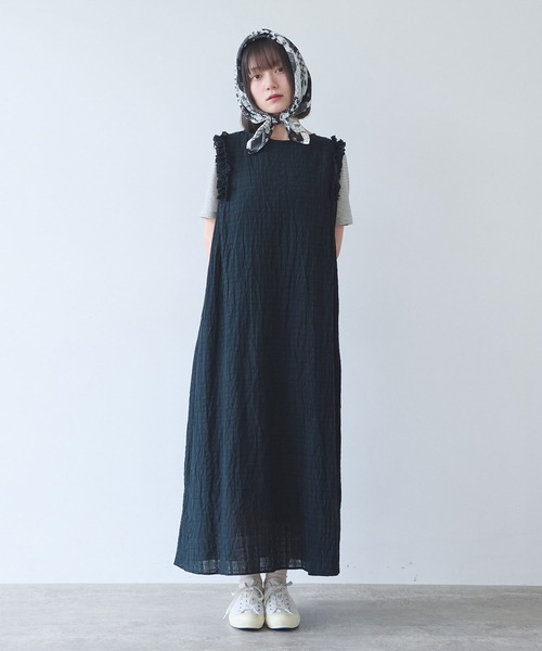 bulle de savon(ビュルデサボン)の「△レノクロス frill ワンピース(ワンピース・レディース・ホワイト/ブラック・FREE)」の14枚目の写真