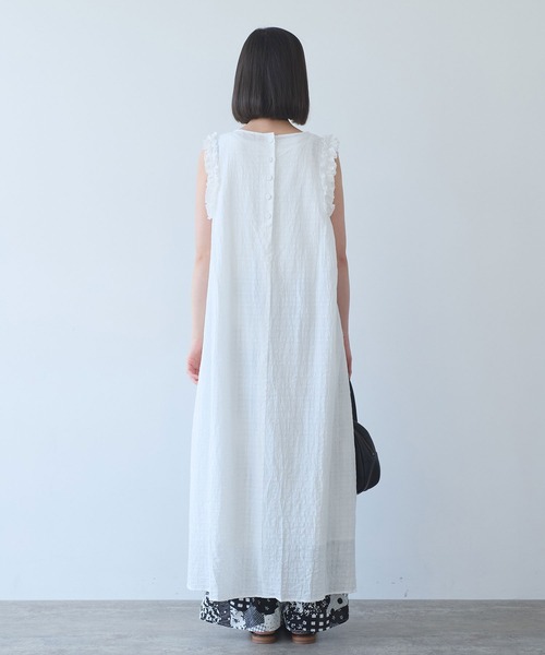 bulle de savon(ビュルデサボン)の「△レノクロス frill ワンピース(ワンピース・レディース・ホワイト/ブラック・FREE)」の6枚目の写真
