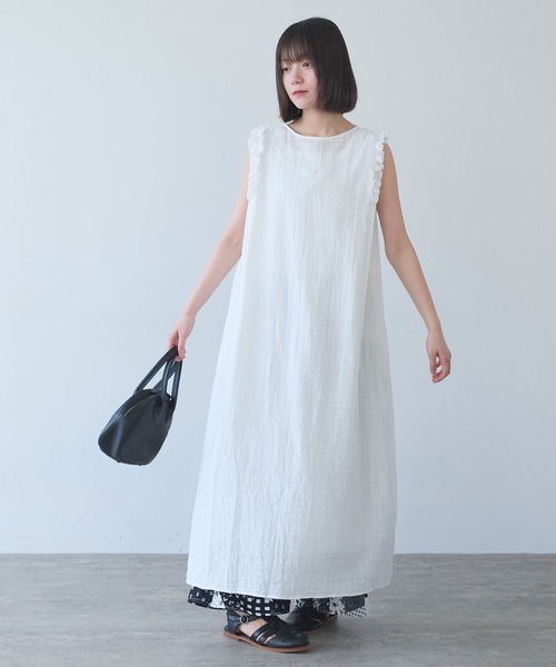 bulle de savon(ビュルデサボン)の「△レノクロス frill ワンピース(ワンピース・レディース・ホワイト/ブラック・FREE)」の9枚目の写真