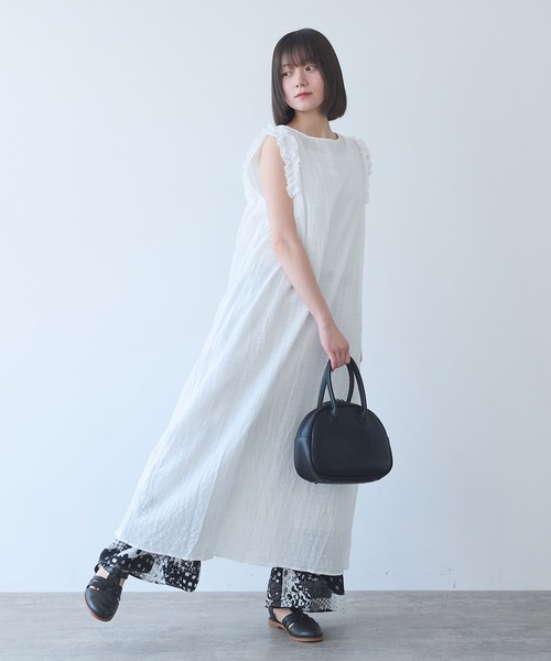 bulle de savon(ビュルデサボン)の「△レノクロス frill ワンピース(ワンピース・レディース・ホワイト/ブラック・FREE)」の10枚目の写真