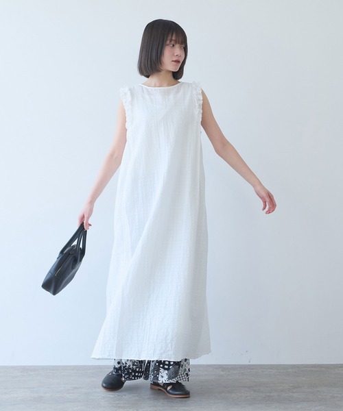 bulle de savon(ビュルデサボン)の「△レノクロス frill ワンピース(ワンピース・レディース・ホワイト/ブラック・FREE)」の11枚目の写真
