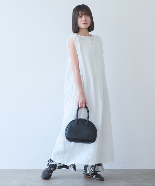 bulle de savon(ビュルデサボン)の「△レノクロス frill ワンピース(ワンピース・レディース・ホワイト/ブラック・FREE)」の12枚目の写真