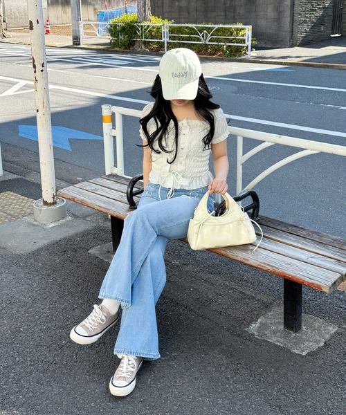 frunco（フランコ）の「レースアップパフブラウス（シャツ/ブラウス・レディース・アイボリー/グリーン/ブルー/ピンク/ブラック・FREE）」の22枚目の写真