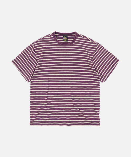 FRIZMWORKS(フリズムワークス)の「VINTAGE FADED STRIPE HALF TEE _ PURPLE(Tシャツ/カットソー・メンズ・その他・MEDIUM/LARGE/X-LARGE/SMALL)」の1枚目の写真