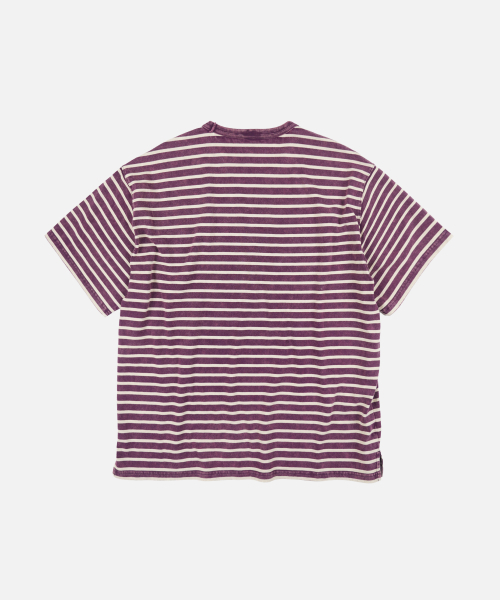 FRIZMWORKS(フリズムワークス)の「VINTAGE FADED STRIPE HALF TEE _ PURPLE(Tシャツ/カットソー・メンズ・その他・MEDIUM/LARGE/X-LARGE/SMALL)」の2枚目の写真