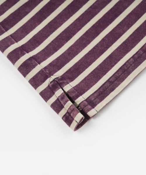 FRIZMWORKS(フリズムワークス)の「VINTAGE FADED STRIPE HALF TEE _ PURPLE(Tシャツ/カットソー・メンズ・その他・MEDIUM/LARGE/X-LARGE/SMALL)」の4枚目の写真