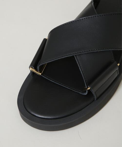 PADRONE(パドローネ)の「PADRONE THE STANDARD LINE/別注CROSS STRAP SANDAL/クロスストラップ(サンダル・メンズ・ブラック・42/41/40)」の4枚目の写真