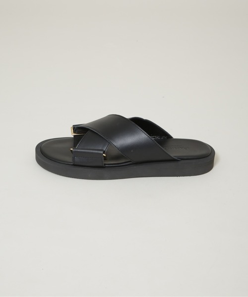 PADRONE（パドローネ）の「PADRONE THE STANDARD LINE/別注CROSS STRAP SANDAL/クロスストラップ（サンダル・メンズ・ブラック・42/41/40）」の2枚目の写真