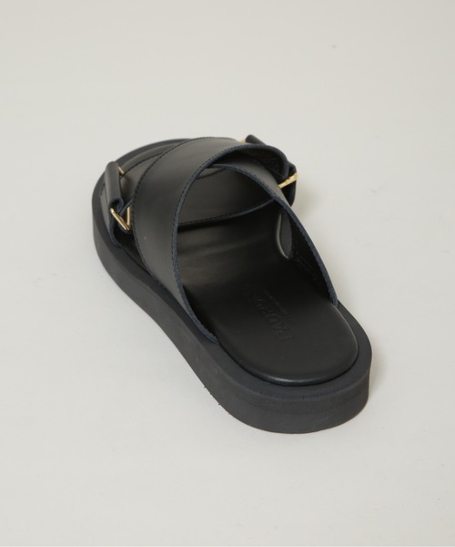 PADRONE（パドローネ）の「PADRONE THE STANDARD LINE/別注CROSS STRAP SANDAL/クロスストラップ（サンダル・メンズ・ブラック・42/41/40）」の5枚目の写真