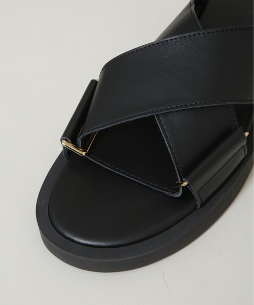 PADRONE（パドローネ）の「PADRONE THE STANDARD LINE/別注CROSS STRAP SANDAL/クロスストラップ（サンダル・メンズ・ブラック・42/41/40）」の6枚目の写真