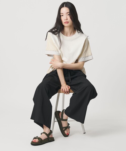 BEAUTY&YOUTH UNITED ARROWS（ビューティーアンドユースユナイテッドアローズ）の「ダブルクロス ベルト バックストラップ サンダル（サンダル・レディース・オリーブ/ブラック・38/37/36）」の11枚目の写真