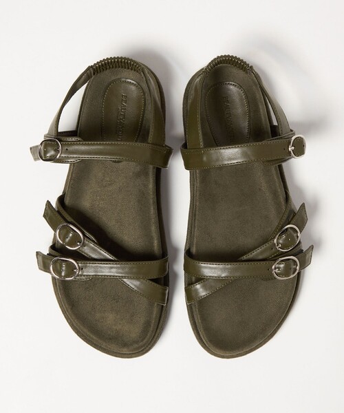 BEAUTY&YOUTH UNITED ARROWS（ビューティーアンドユースユナイテッドアローズ）の「ダブルクロス ベルト バックストラップ サンダル（サンダル・レディース・オリーブ/ブラック・38/37/36）」の15枚目の写真