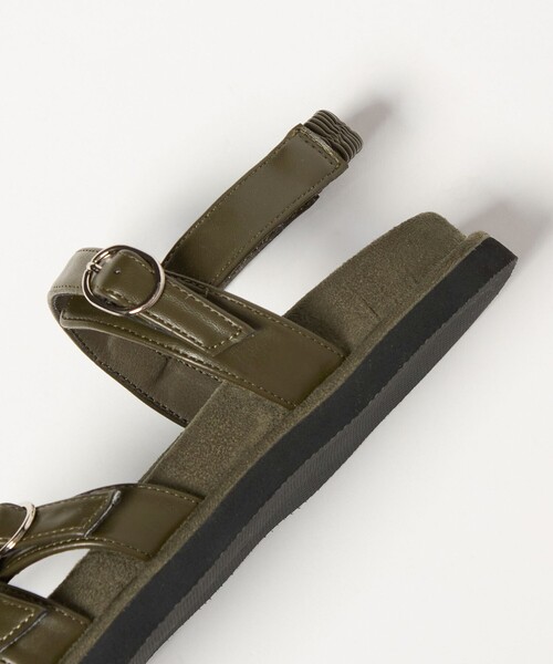 BEAUTY&YOUTH UNITED ARROWS（ビューティーアンドユースユナイテッドアローズ）の「ダブルクロス ベルト バックストラップ サンダル（サンダル・レディース・オリーブ/ブラック・38/37/36）」の21枚目の写真