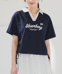 【UVカット】衿付ロゴトップス