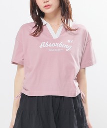 【ＵＶカット】衿付ロゴトップス