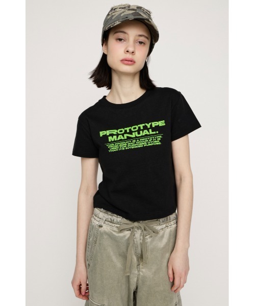 SLY(スライ)の「COMPACT LOGO T/SH コンパクト ロゴ Tシャツ 半袖 夏服 春服(Tシャツ/カットソー・レディース・ホワイト/ライトブラック/ピンク/ブラック・FREE)」の11枚目の写真