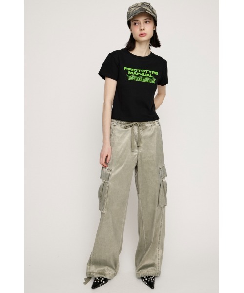 SLY(スライ)の「COMPACT LOGO T/SH コンパクト ロゴ Tシャツ 半袖 夏服 春服(Tシャツ/カットソー・レディース・ホワイト/ライトブラック/ピンク/ブラック・FREE)」の12枚目の写真