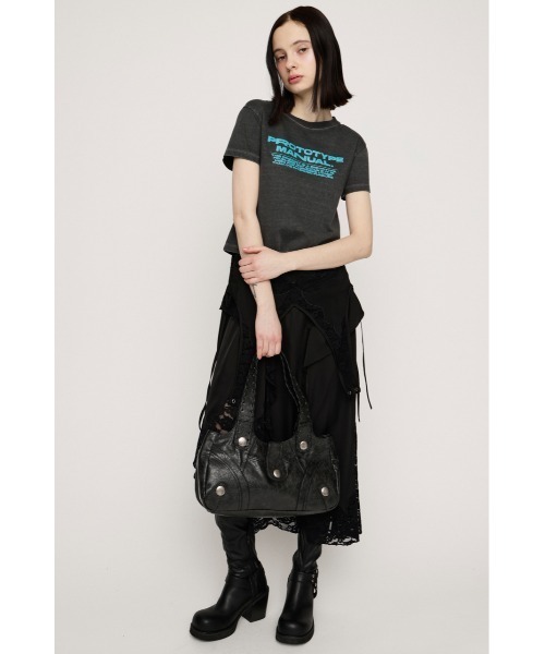 SLY(スライ)の「COMPACT LOGO T/SH コンパクト ロゴ Tシャツ 半袖 夏服 春服(Tシャツ/カットソー・レディース・ホワイト/ライトブラック/ピンク/ブラック・FREE)」の13枚目の写真
