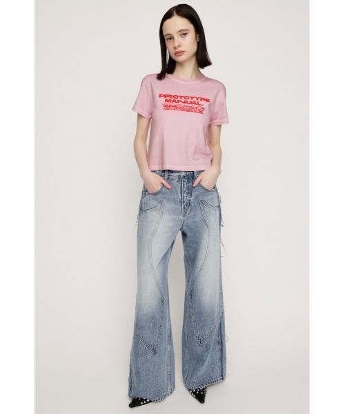 SLY(スライ)の「COMPACT LOGO T/SH コンパクト ロゴ Tシャツ 半袖 夏服 春服(Tシャツ/カットソー・レディース・ホワイト/ライトブラック/ピンク/ブラック・FREE)」の17枚目の写真