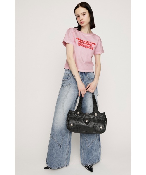 SLY(スライ)の「COMPACT LOGO T/SH コンパクト ロゴ Tシャツ 半袖 夏服 春服(Tシャツ/カットソー・レディース・ホワイト/ライトブラック/ピンク/ブラック・FREE)」の18枚目の写真