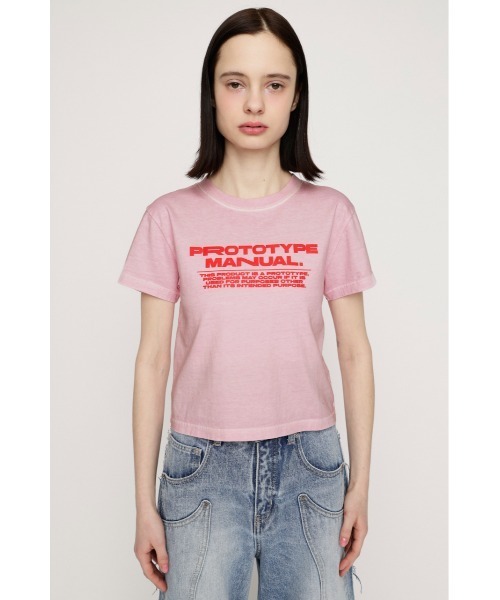 SLY(スライ)の「COMPACT LOGO T/SH コンパクト ロゴ Tシャツ 半袖 夏服 春服(Tシャツ/カットソー・レディース・ホワイト/ライトブラック/ピンク/ブラック・FREE)」の19枚目の写真